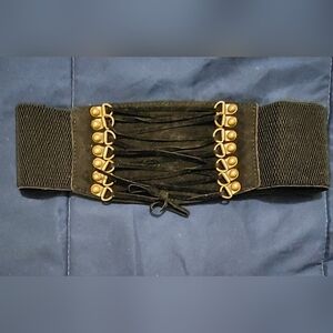 Black and Gold Stretchy Corset Belt